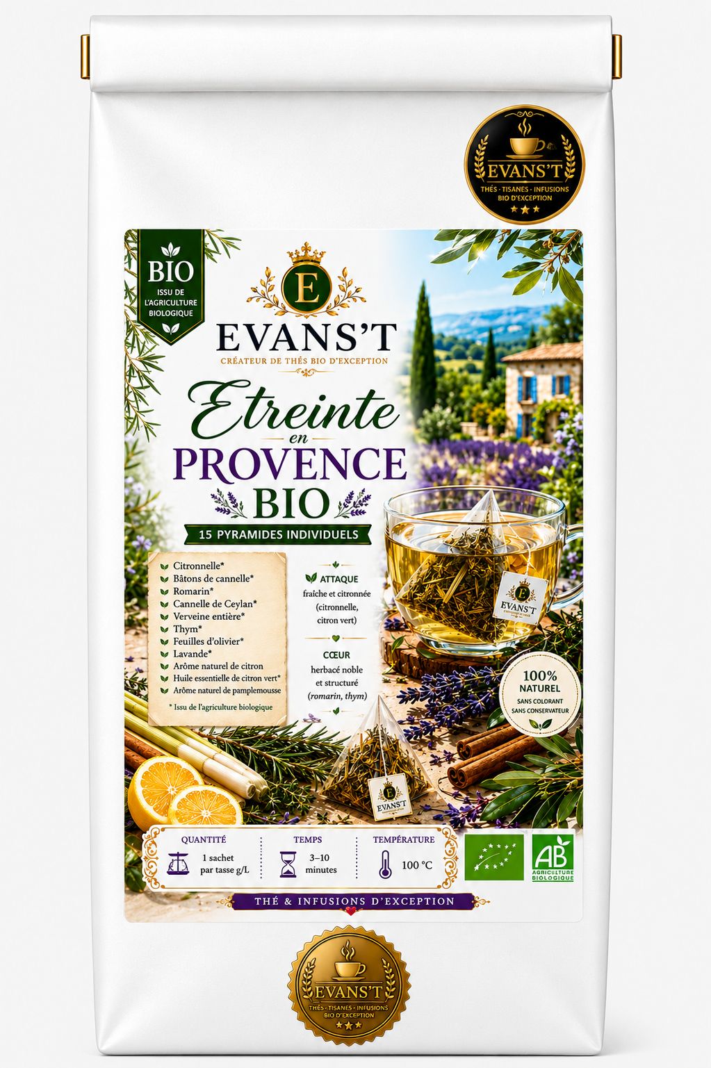 Etreinte en Provence BIO - 15 Pyramides individuels -